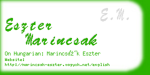 eszter marincsak business card